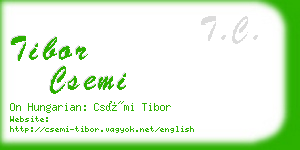 tibor csemi business card